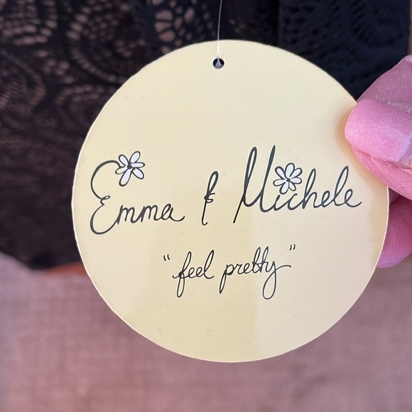 Emma & Michele Black Lace Dress Size Large NWT - Picture 2 of 8